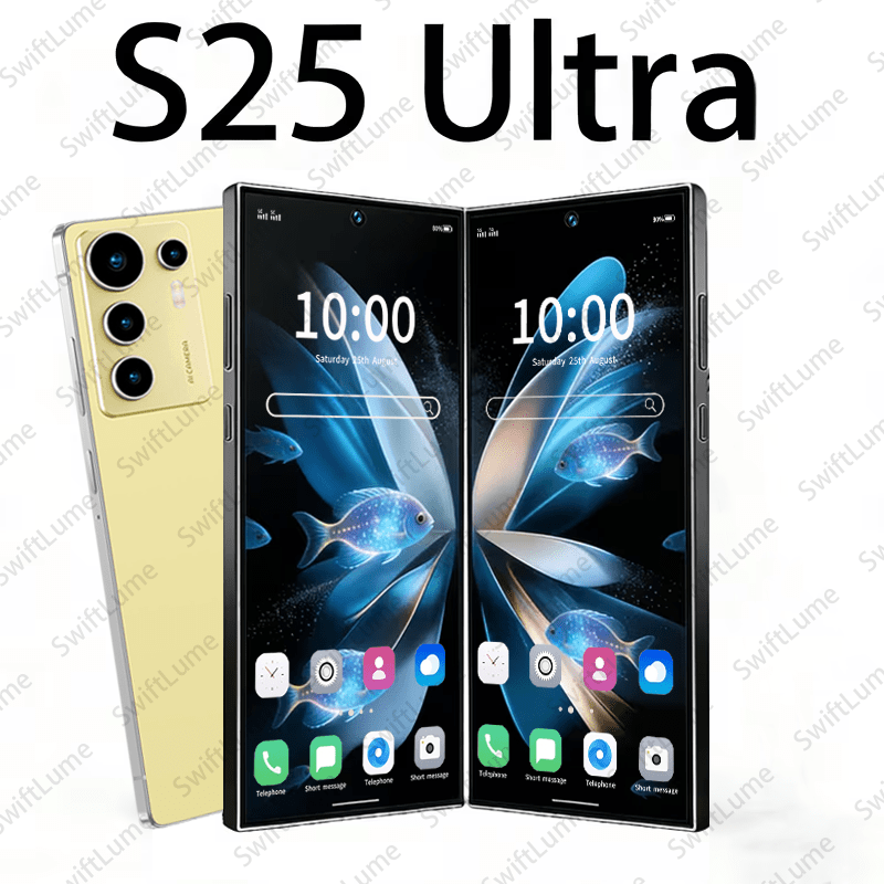 Android 2026 смартфон S25 UITRA - 6.8" HD дисплей, двойни HD камери, 6GB RAM + 64GB памет, стилус, калъф и слушалки, бързо зареждане - Image 5