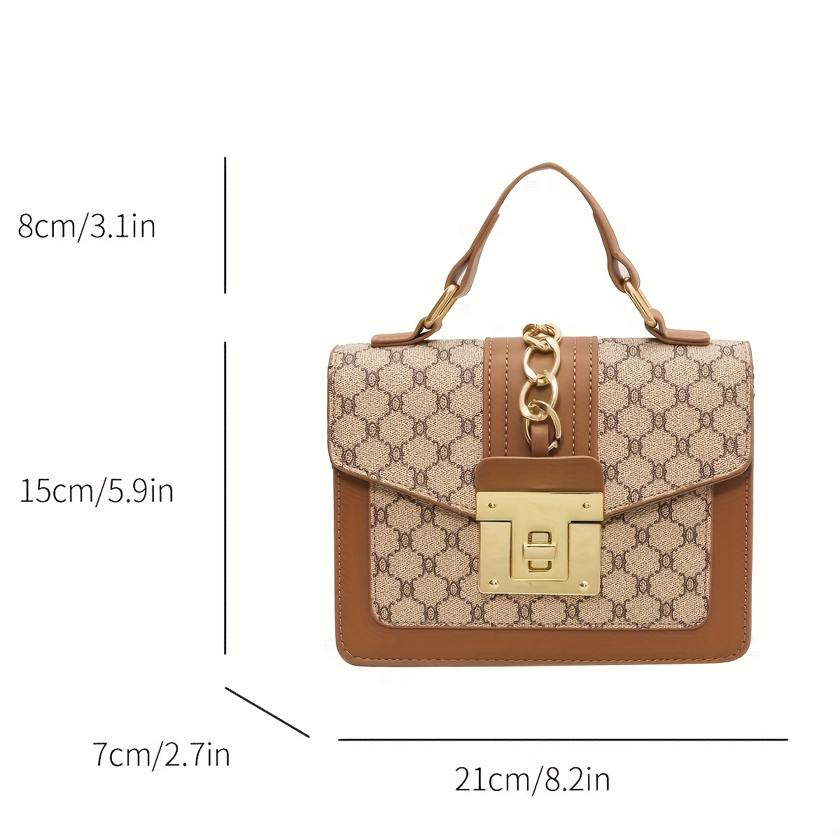 Малка дамска чанта LABOONOO – цветен блок дизайн тип тоут и crossbody - Image 6