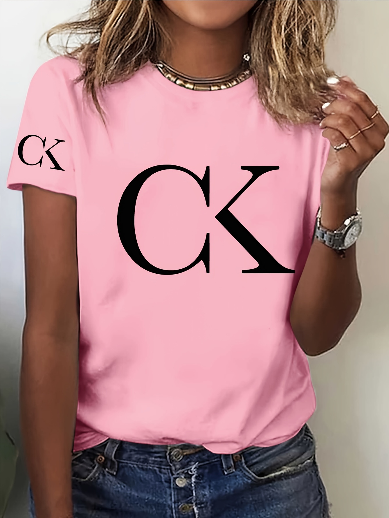 Стилна дамска тениска S–XXL – комфортна и еластична с графичен дизайн - Image 4