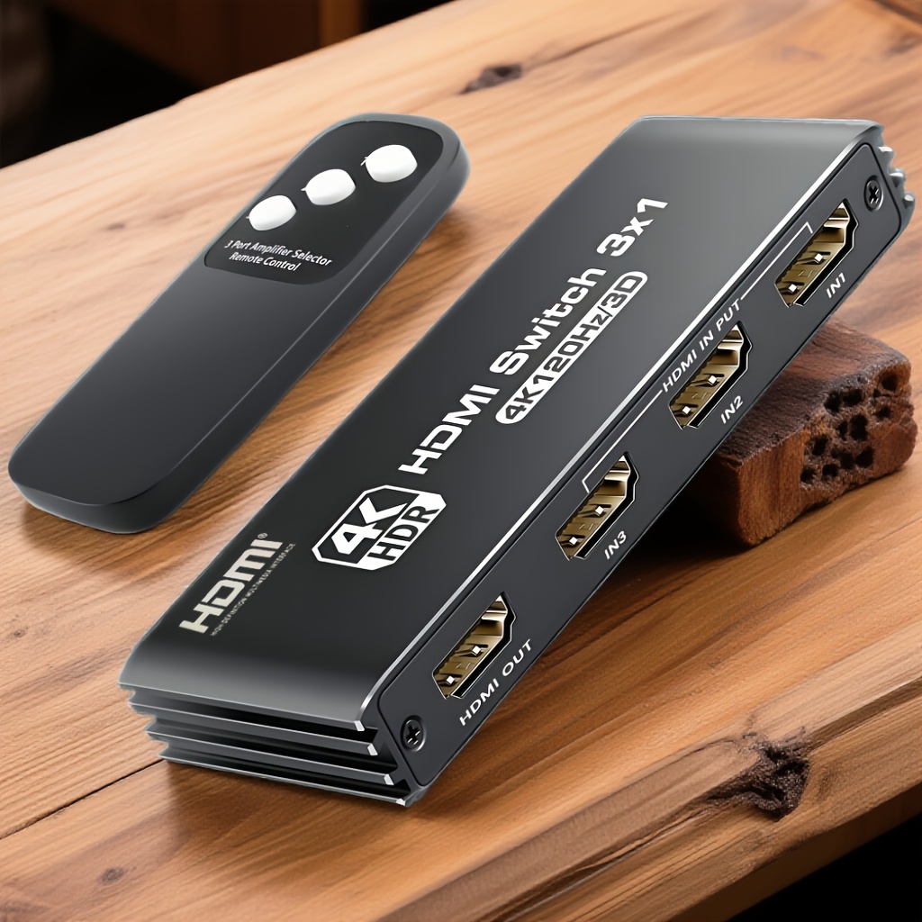 4K HDMI 2.1 превключвател 3‑в‑1 – VRR/ALLM/HDR10/Dolby Vision, дистанционно управление - Image 3
