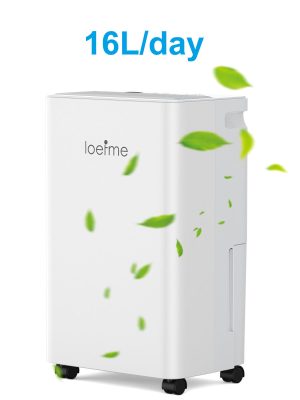 Енергоефективен влагоуловител Loefme – 16L/ден, таймер, индикатор за влажност, за дом и мазе