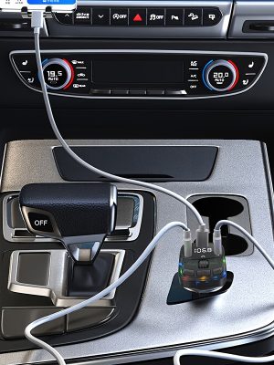 Безжично Зарядно BT5.3 за Smartphones – PD 15W, Авто Захранване, Hands-Free, USB-C