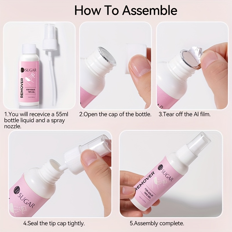 Разтворител за гел лепило и изкуствени нокти – UR SUGAR spray remover - Image 10