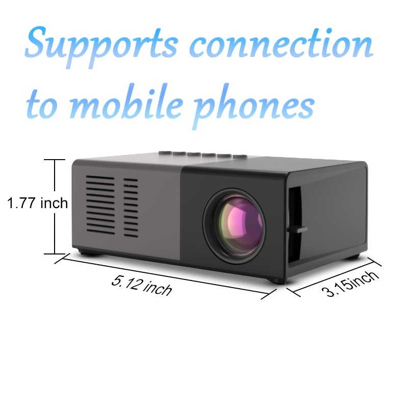 Преносим домашен кино проектор – съвместим с USB/SD/AV/HDTV, идеален за къмпинг и филми у дома - Image 5