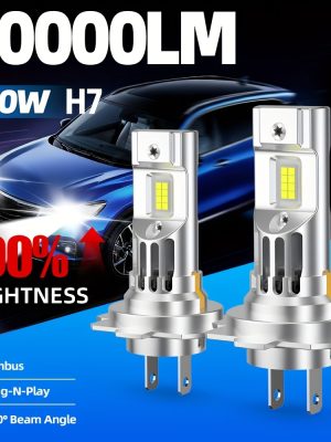 LED автомобилни крушки 250W 60000LM – H4/H7/H11/9005/9006/H1, 6000K бяла светлина, 3570 CSP