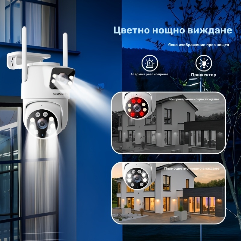 Смарт Камера за Външно Наблюдение - IP66, AI Технология, Двойна Леща, Двупосочно Аудио - Image 5
