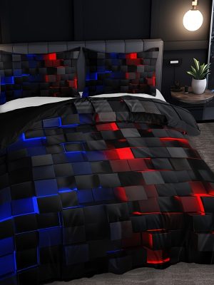 Комплект спално бельо KTABEDDING 3 части – кариран дигитален принт