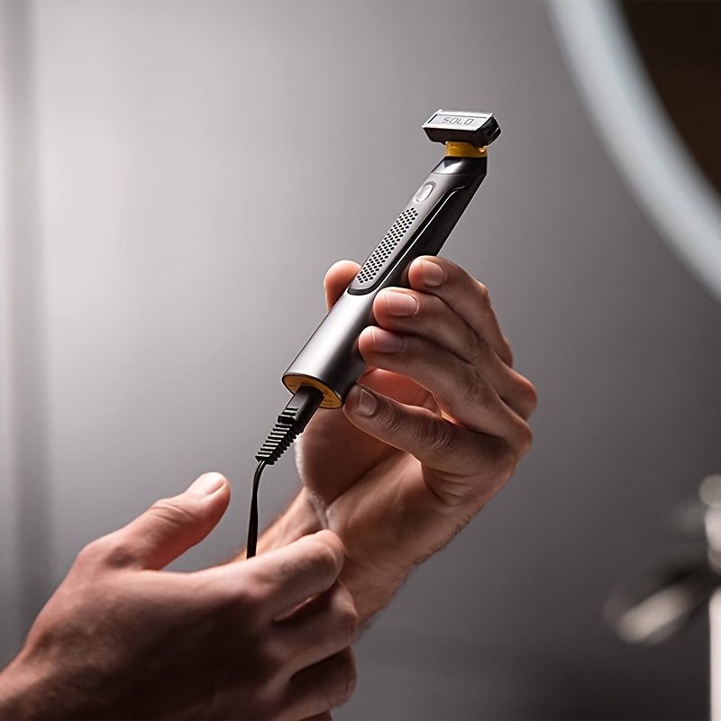 Унисекс USB акумулаторен тример за тяло и коса в зелено - Image 5