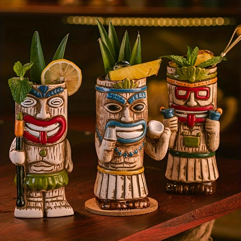 Чаша за коктейли Tiki – хавайски стил за бар и домашна употреба - Image 4