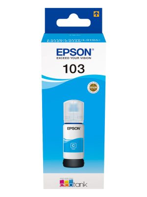 Epson 103 EcoTank Cyan | Оригинално Мастило 7,500 стр. | 65 мл