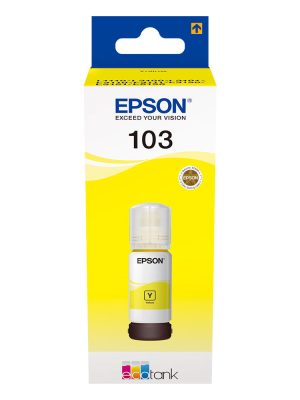 Epson 103 EcoTank Yellow | Оригинално Мастило 7,500 стр. | 65 мл