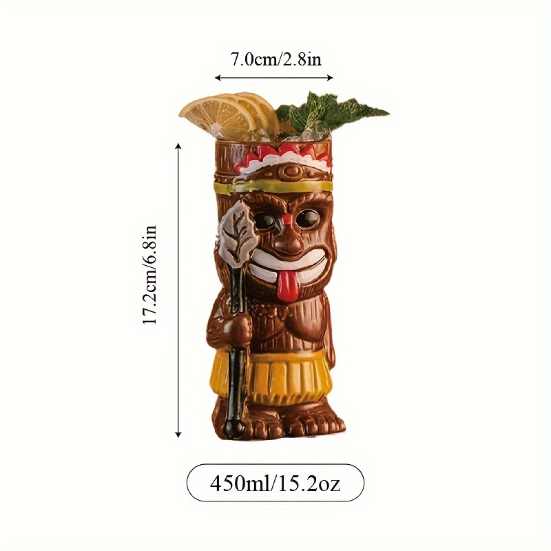 Чаша за коктейли Tiki – хавайски стил за бар и домашна употреба - Image 13