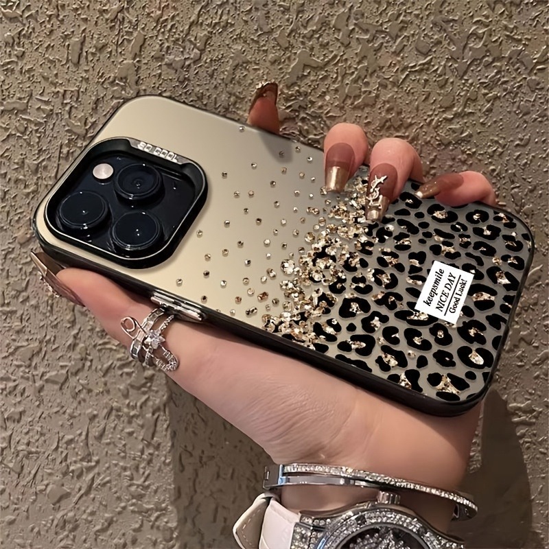 Диамантен леопардов калъф за iPhone – Лазерна защита, стилен дизайн за всички модели - Image 5
