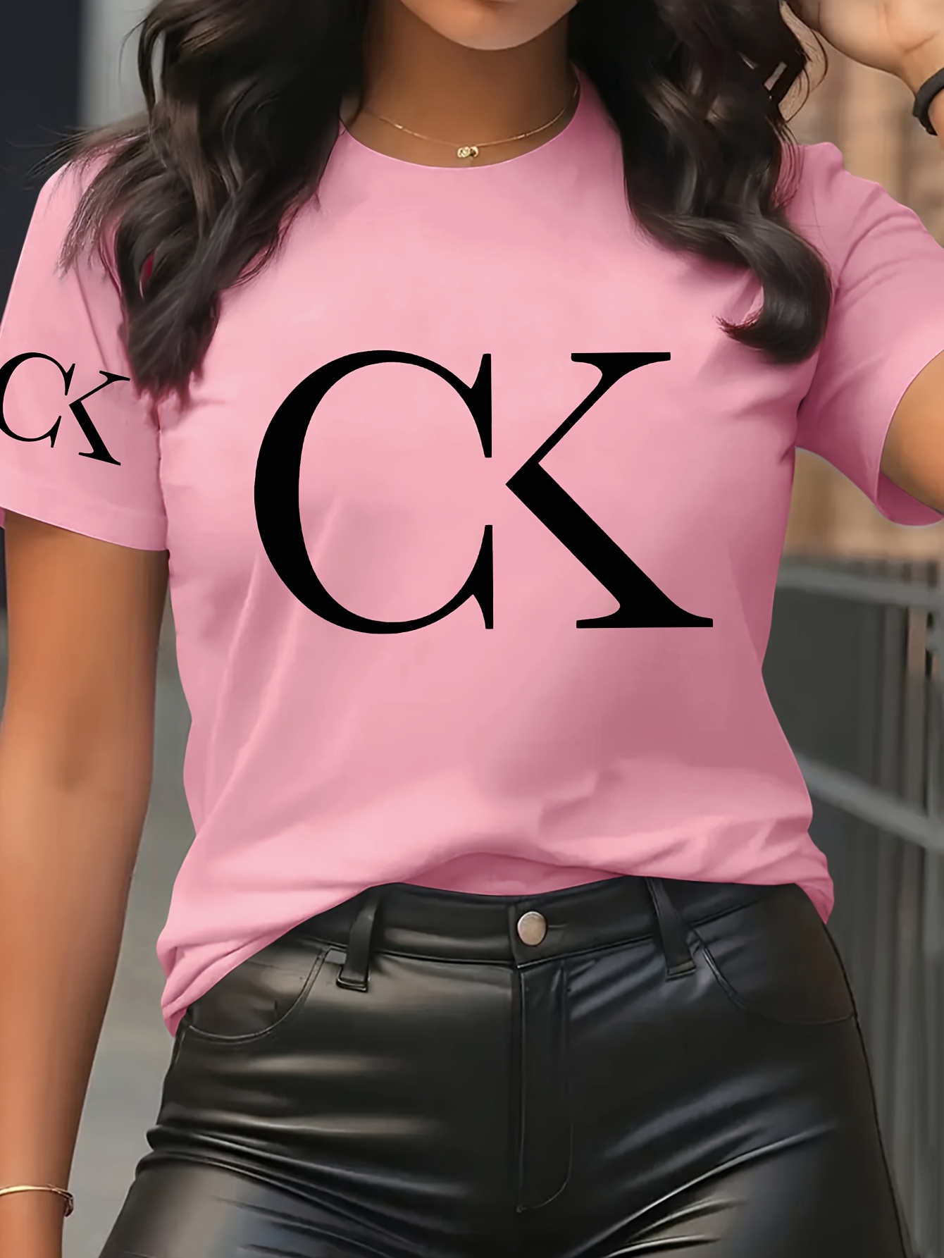 Стилна дамска тениска S–XXL – комфортна и еластична с графичен дизайн - Image 9