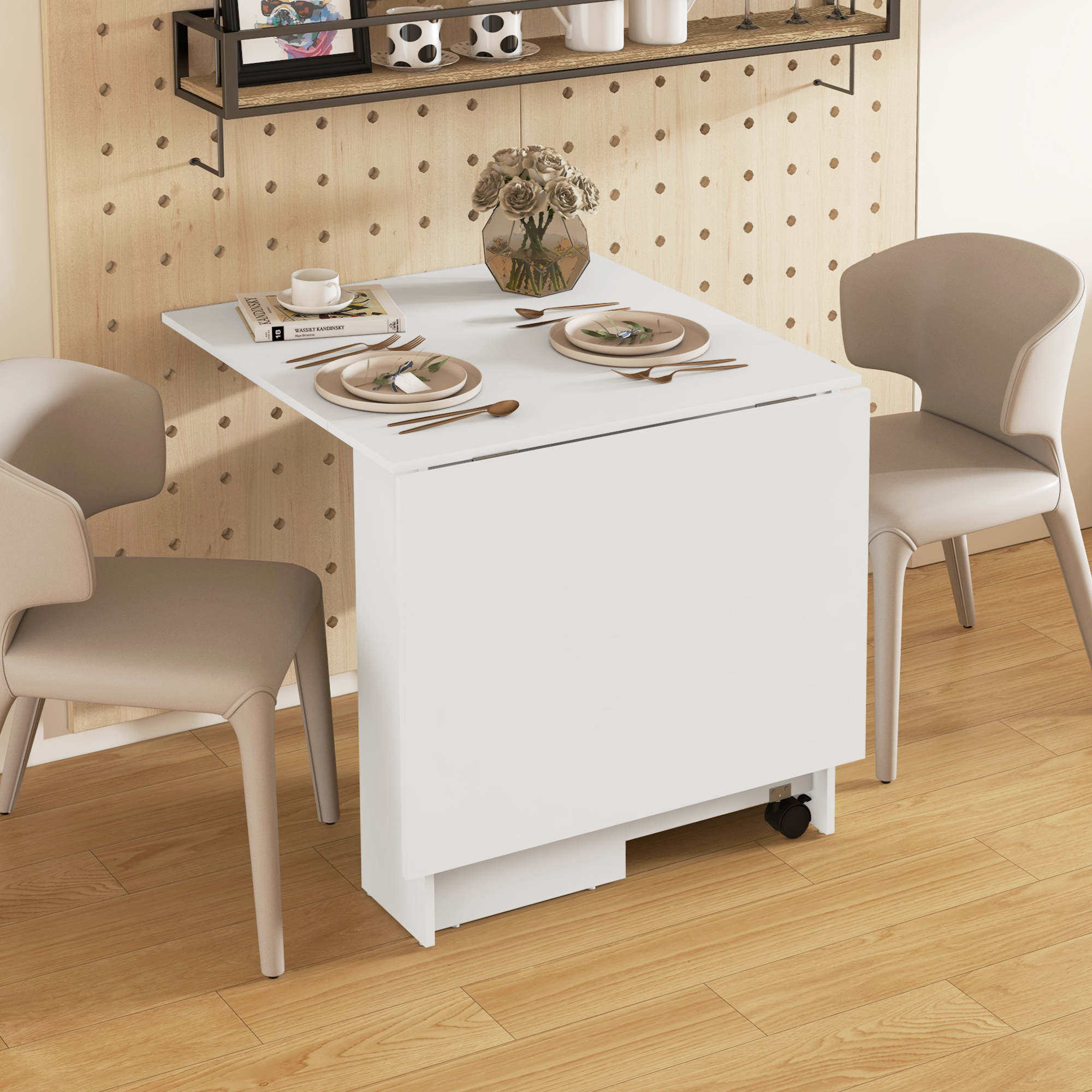 HOMCOM сгъваема трапезна маса – разтегателна за 4-6 души - Image 7
