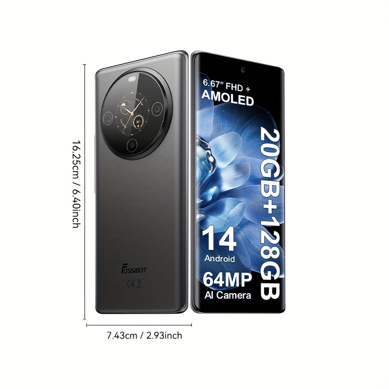 FOSSiBOT S3 Pro 2025 Android смартфон - 6.67" AMOLED + 1.09" вторичен дисплей, 20GB RAM, 128GB/1TB памет, 64MP AI камера, 5000mAh батерия - Image 2