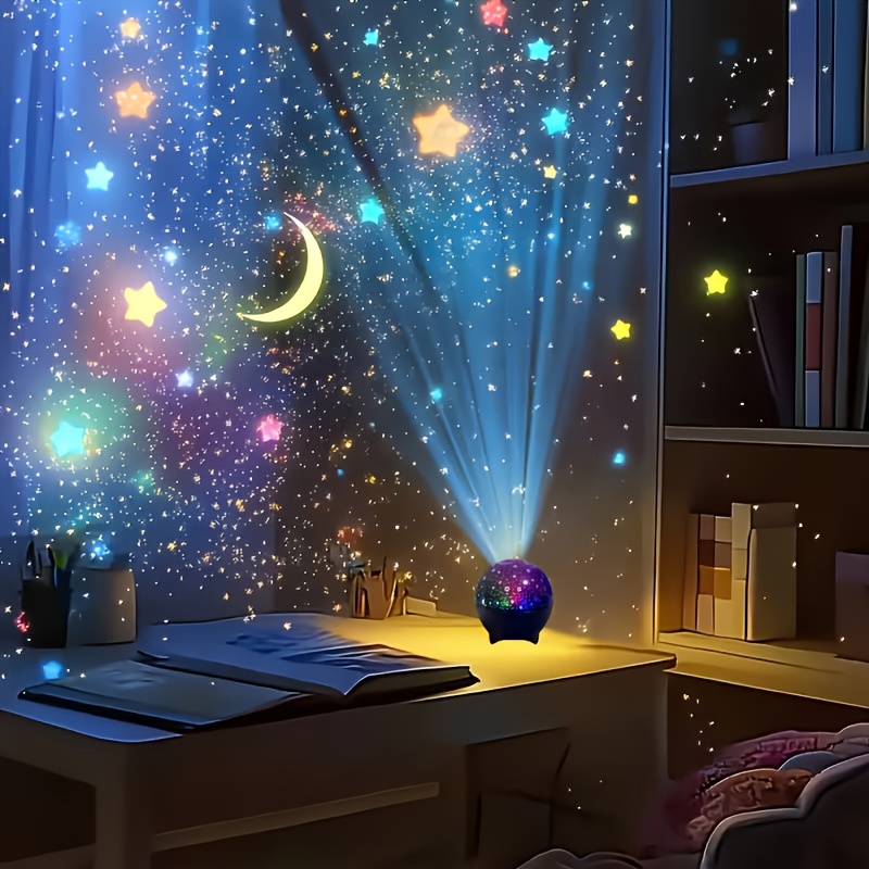 USB Звезден Лунен Проектор PILEE – динамична космическа атмосфера, RGB осветление, идеален за спални и холове - Image 2