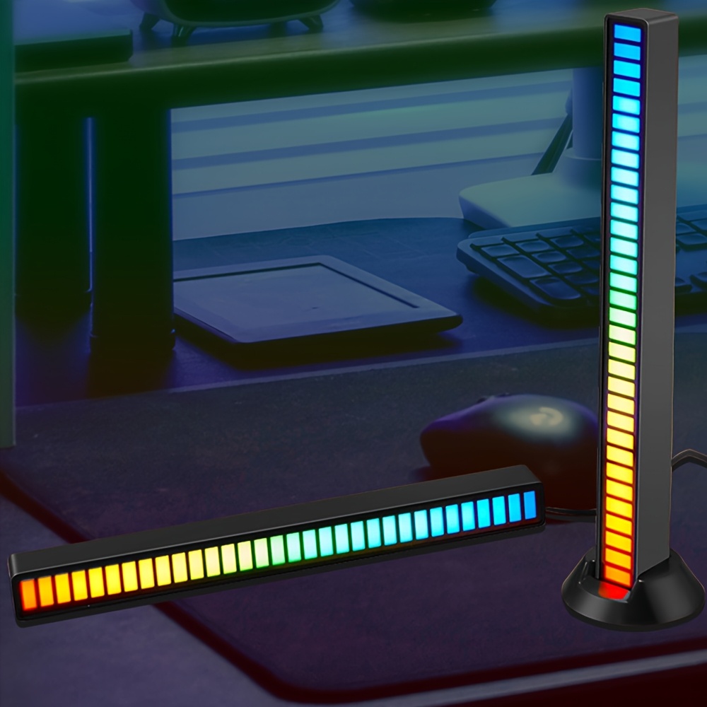 Комплект 2 RGB звук‑реактивни LED светлини HOTU – USB зареждане, идеални за гейминг и парти атмосфера - Image 7