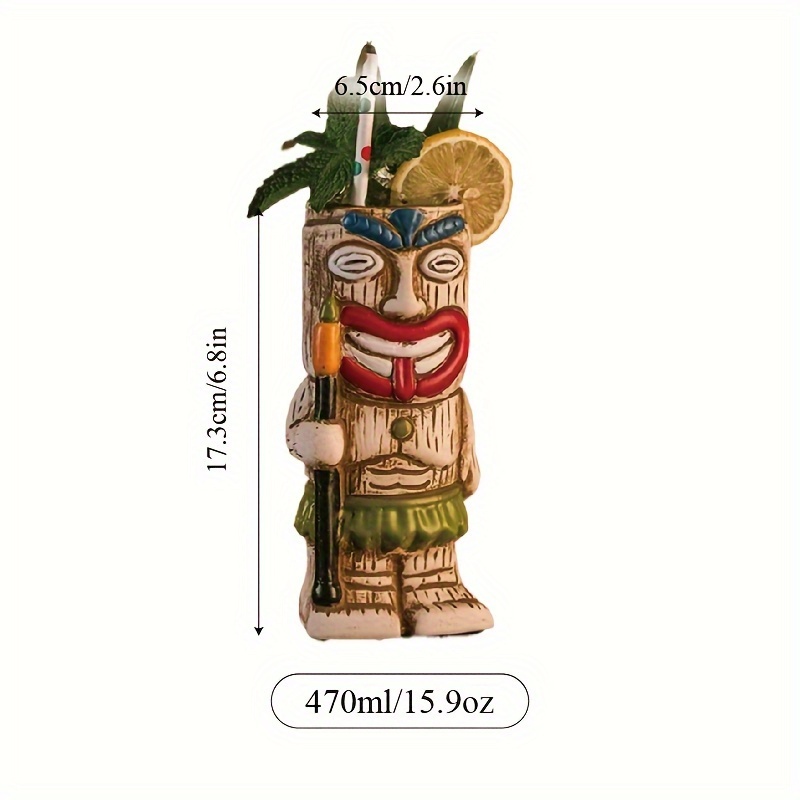 Чаша за коктейли Tiki – хавайски стил за бар и домашна употреба - Image 12