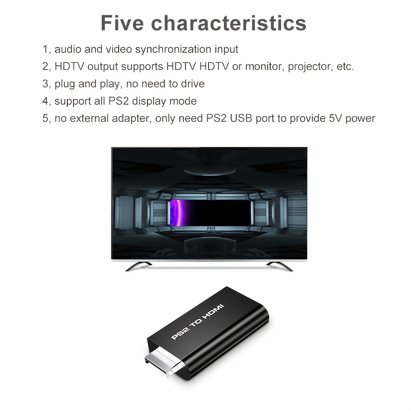 HDTV адаптер за PS2 – аудио/видео конвертор, лесна връзка към HD телевизори - Image 7