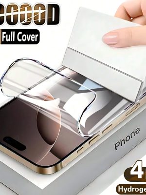 Комплект 4 броя протектори за iPhone – Хидрогел филм, HD прозрачен, анти-надраскване