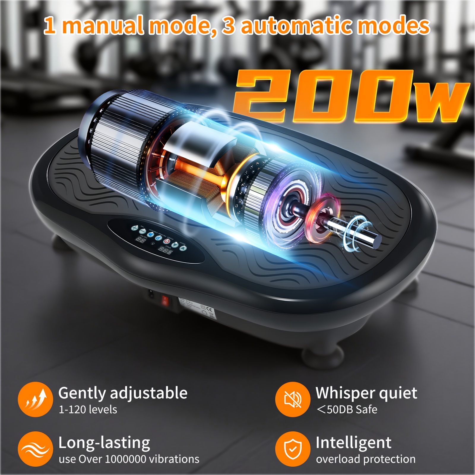 Фитнес вибрационна плоча 200W – платформа за домашни тренировки - Image 9
