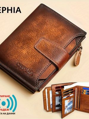 CIEPHIA мъжки портфейл от естествена кожа – RFID защита и голям капацитет