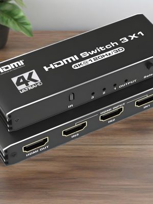 4K HDMI 2.1 превключвател 3‑в‑1 – VRR/ALLM/HDR10/Dolby Vision, дистанционно управление