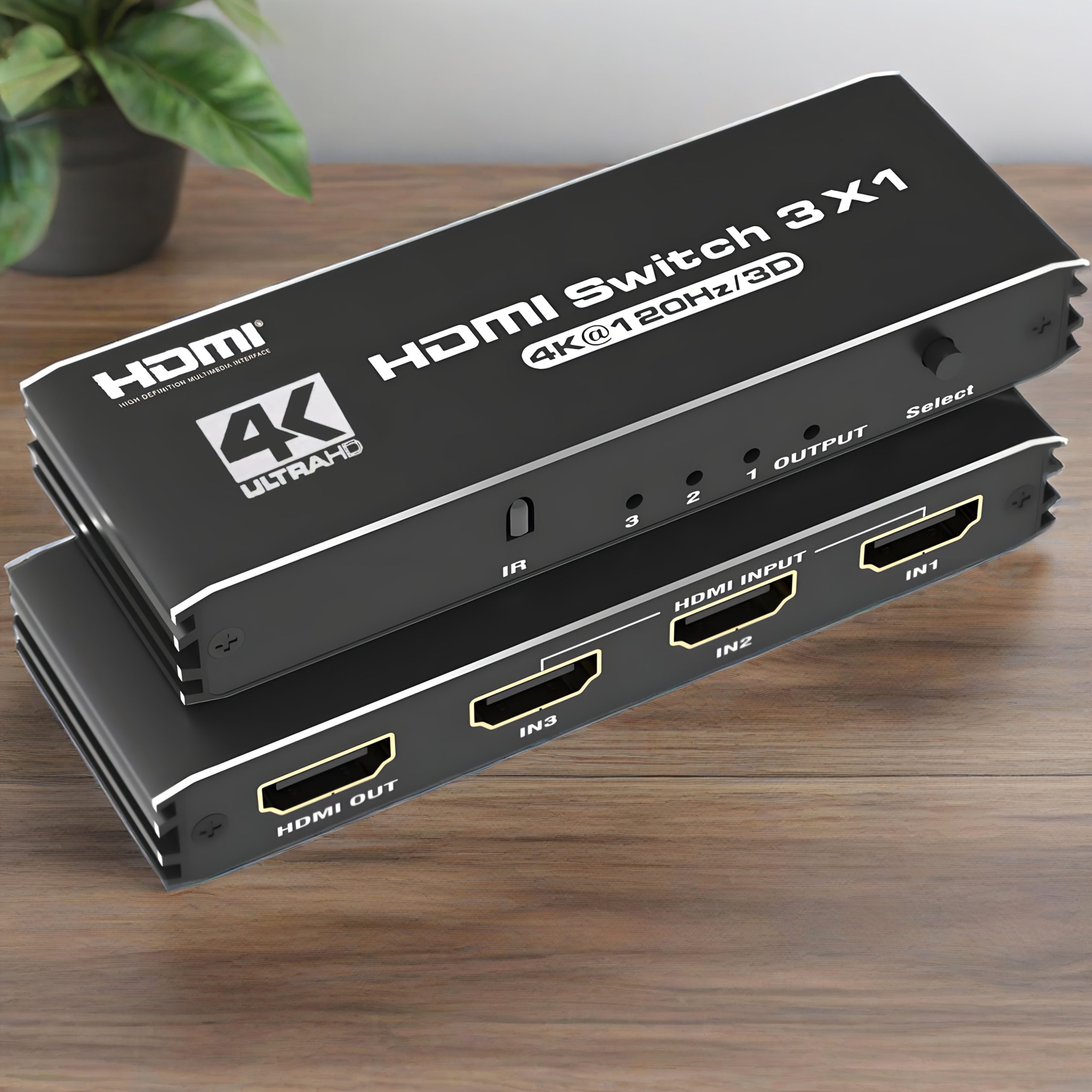 4K HDMI 2.1 превключвател 3‑в‑1 – VRR/ALLM/HDR10/Dolby Vision, дистанционно управление