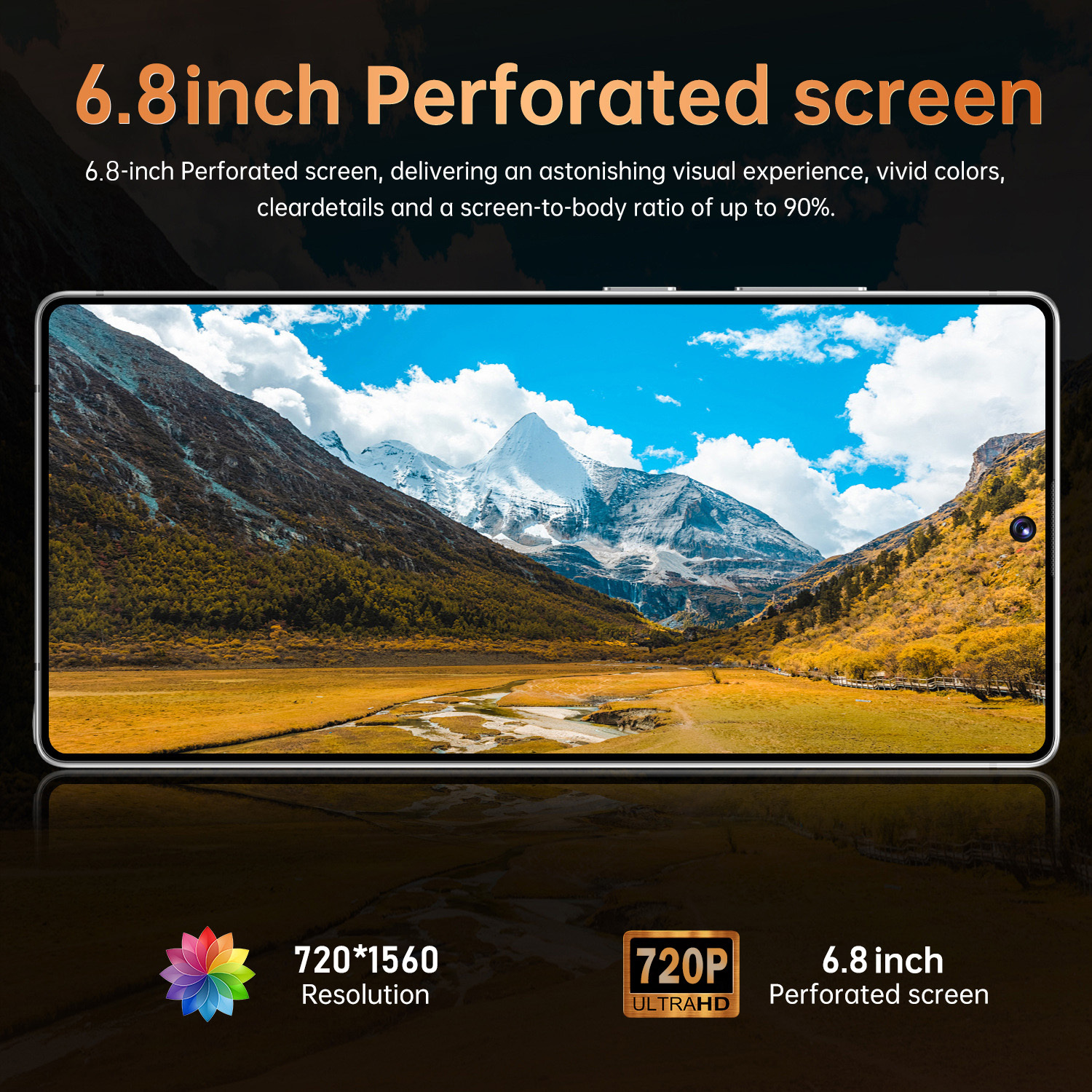 Професионален 5G мини смартфон - 6.8" дисплей, 8GB RAM + 256GB памет, Android 12, стилус E-Pen, 16MP камера, 4000mAh, двойна SIM - Image 2