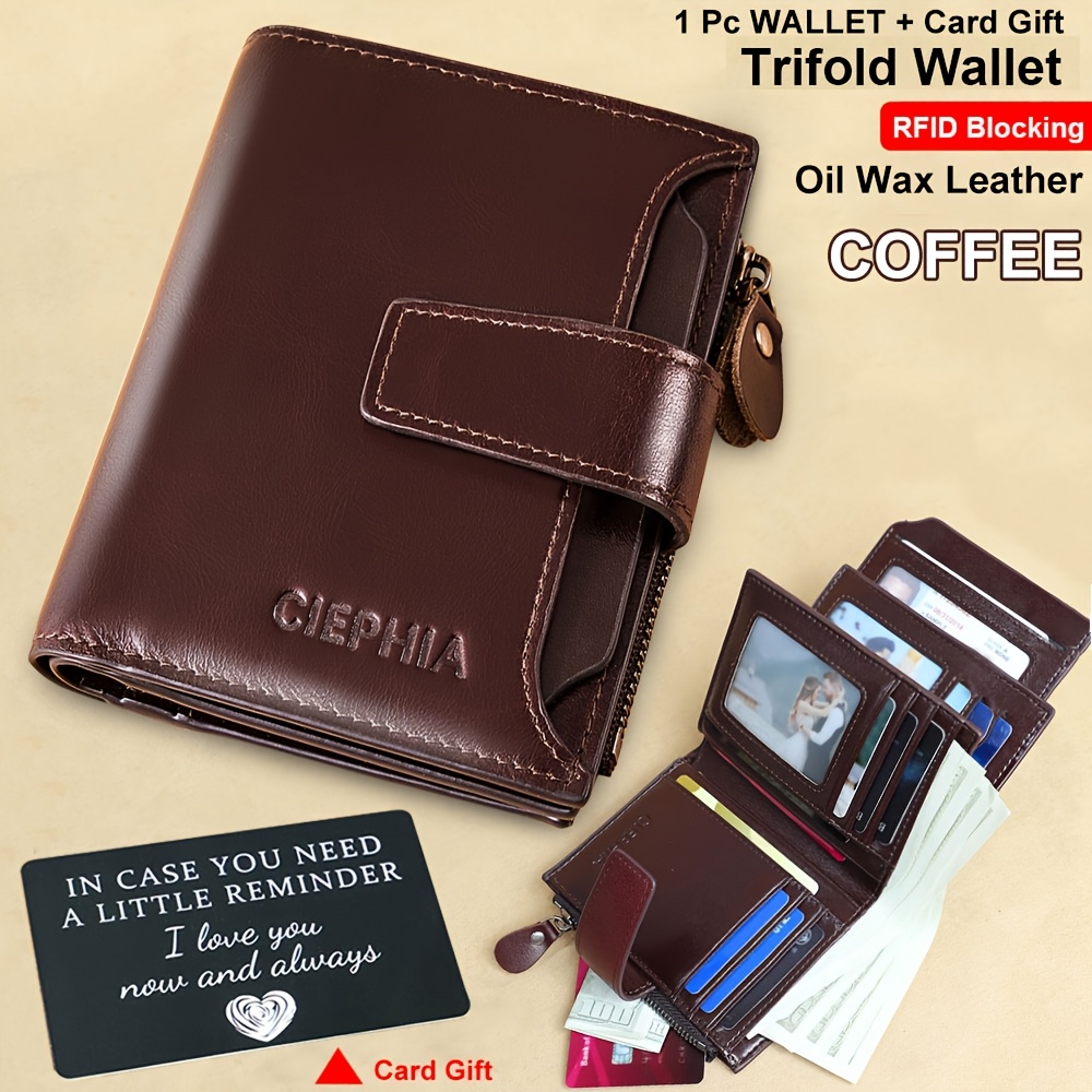 CIEPHIA мъжки портфейл от естествена кожа – RFID защита и голям капацитет - Image 12