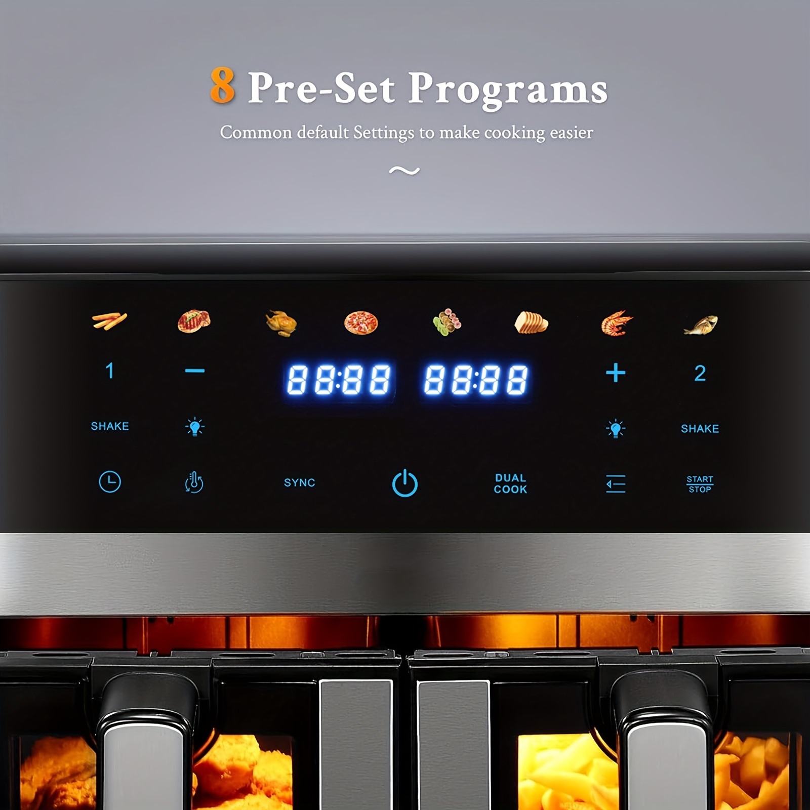 Двоен Air Fryer 9L – въздушен фритюрник с 2 зони - Image 6
