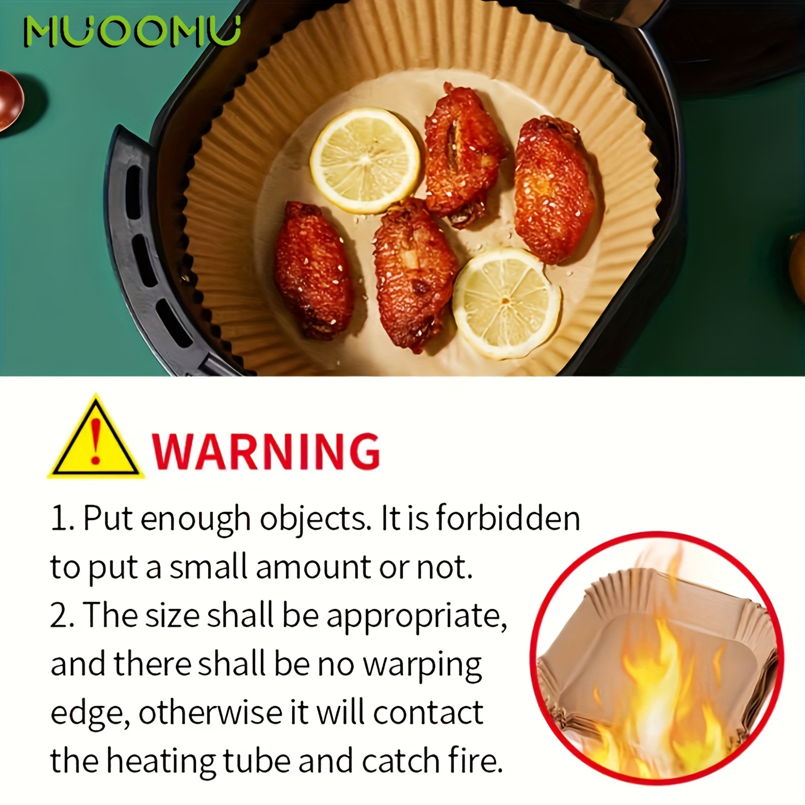 Хартия за air fryer 50-200 бр - квадратни подложки за еднократна употреба - Image 4