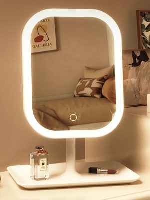 LED огледало за грим с 3 режима светлина – презареждащо се USB козметично огледало EOLOVA