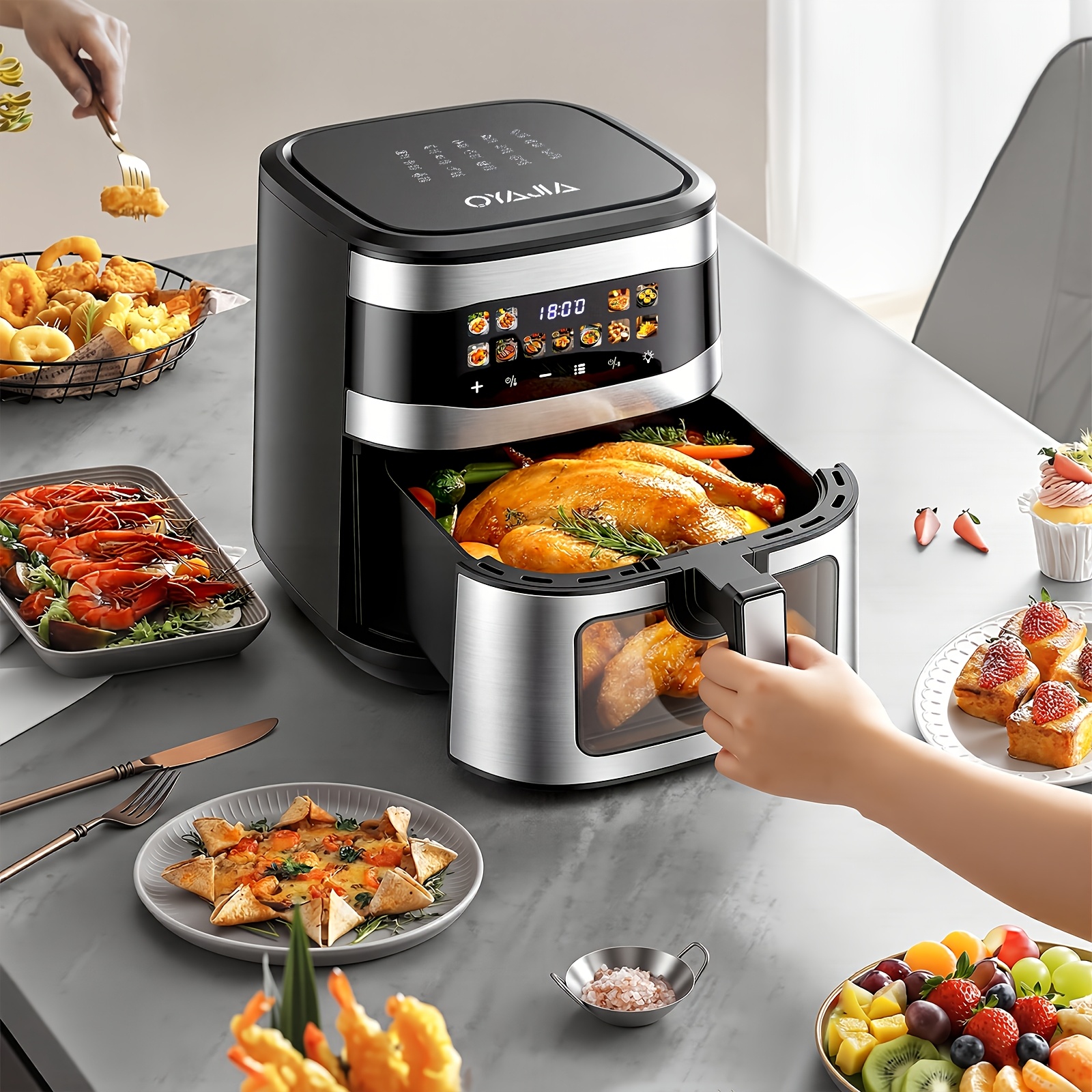 Air fryer Kehot 10L 2000W - фритюрник от неръждаема стомана 304