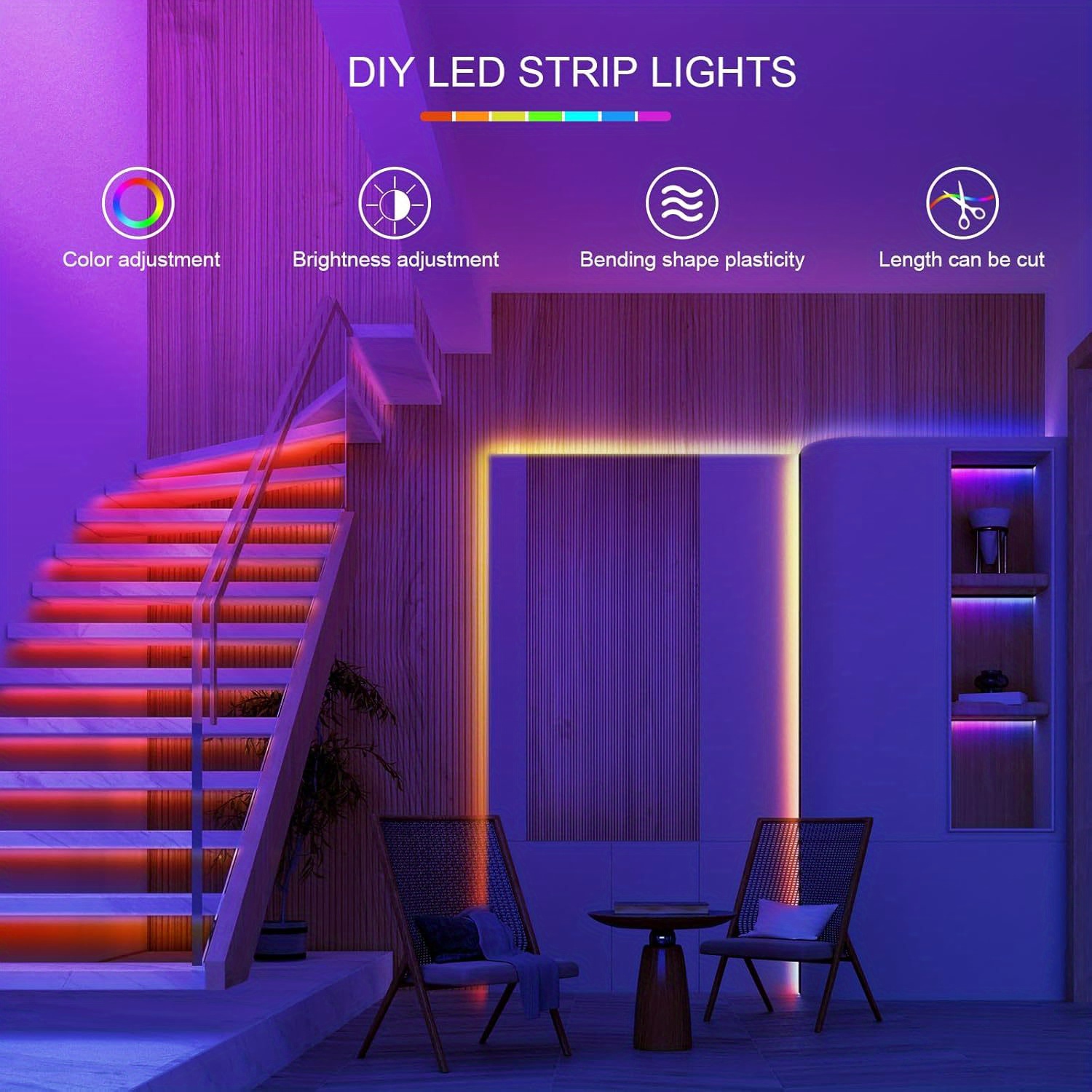 RGB LED ленти LTG‑GEE – управление с дистанционно и приложение, музикална синхронизация, USB захранване - Image 3