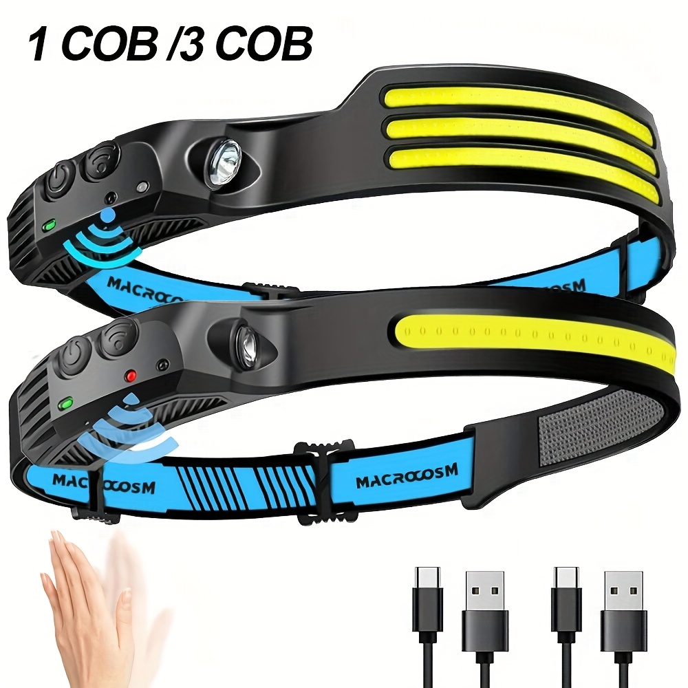 Индукционен COB фенер – преносим, USB презареждаем, 230° осветяване, идеален за бягане и риболов