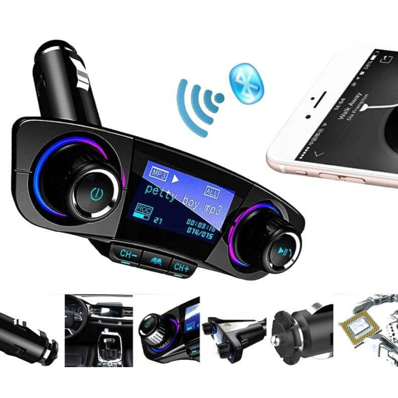 Bluetooth FM Трансмитер за Кола – Поддръжка на AUX, SD Карти и Двоен USB Изход - Image 9