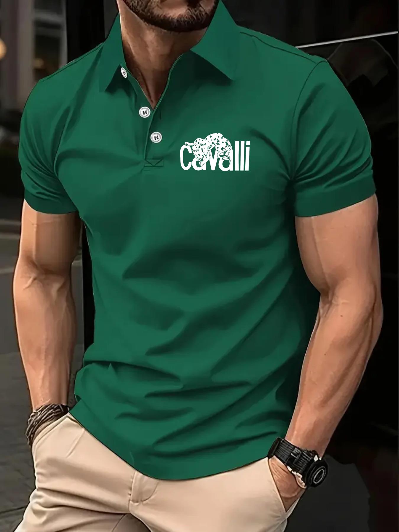 Мъжка поло тениска Cavalli – леопардов принт, лятна и дишаща - Image 6