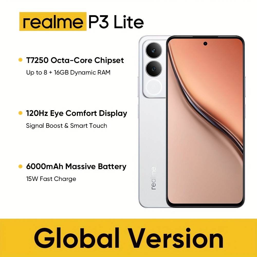 Realme P3 Lite 4G - отключен смартфон, 6GB+128GB / 8GB+256GB, 6.67'' LCD 120Hz, 50MP камера, 6000mAh батерия, Android 15 - Image 2