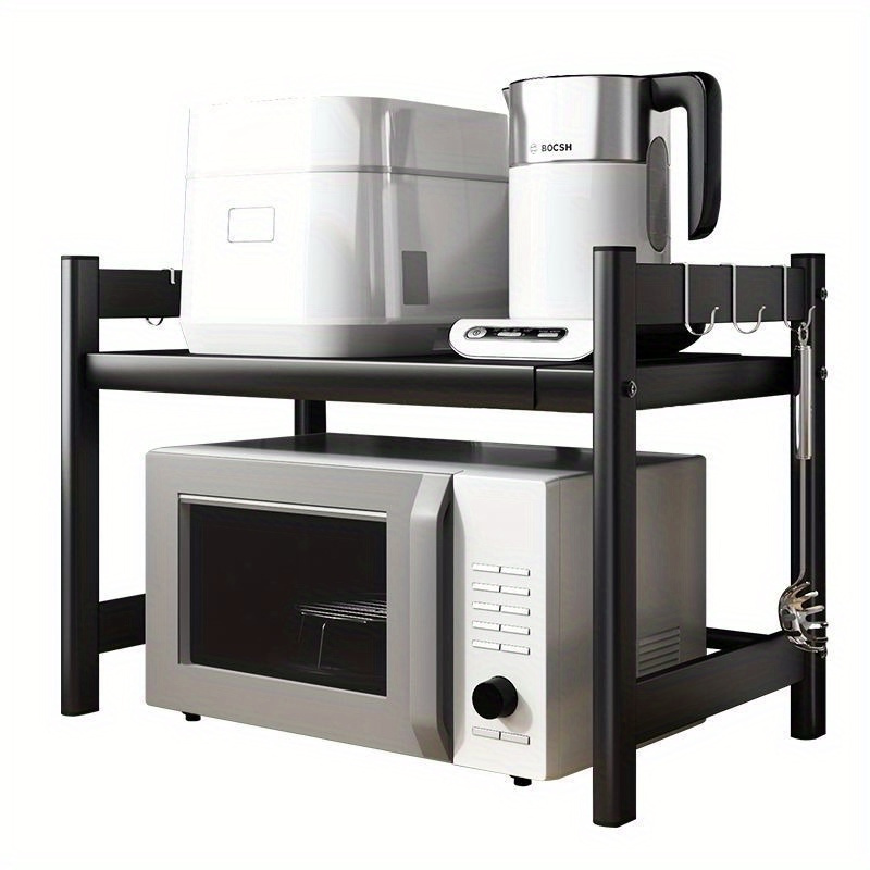 Разтегателна Кухненска Стойка за Микровълнова – 2-Етажен Метален Органайзер - Image 10