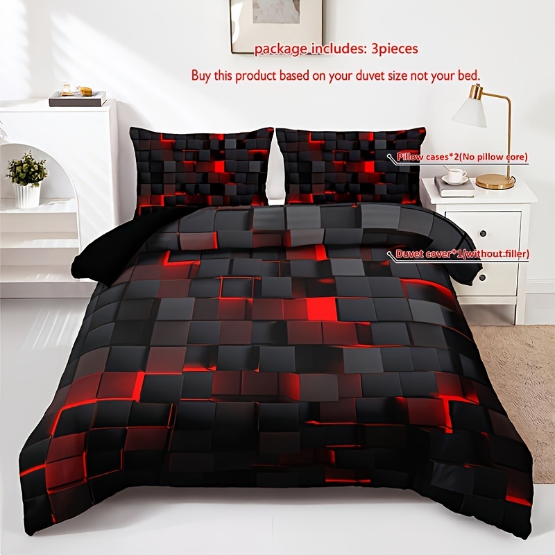 Комплект спално бельо KTABEDDING 3 части – кариран дигитален принт - Image 5
