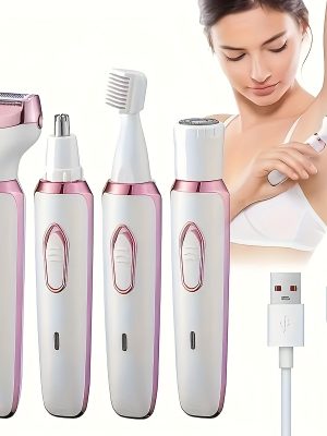 Електрическа самобръсначка 4 в 1 FEIYBA – USB зареждане, неръждаема стомана, за жени и мъже