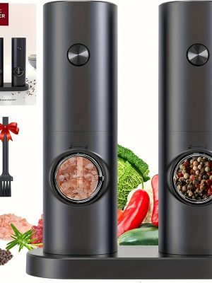 Електрическа мелничка за сол и пипер – с LED светлина и регулируема едрина