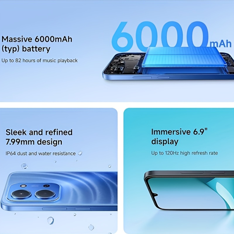 XIAOMI Redmi 15C - 4+256GB, 6.9" HD+ 120Hz дисплей, 50MP камера, 6000mAh батерия, осемядрен процесор, 33W бързо зареждане - Image 7
