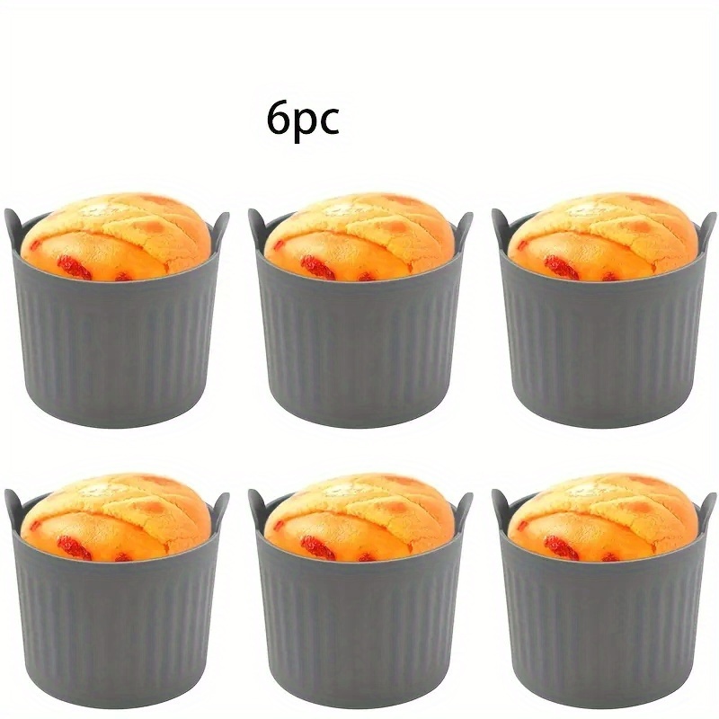 Силиконови форми за мъфини 6 бр - за air fryer и печене на десерти - Image 5