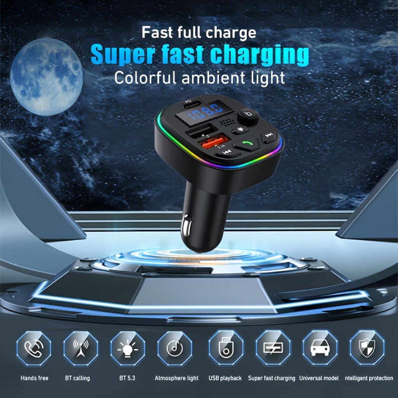FM Трансмитер с Bluetooth и USB – Авто Зареждане за Телефон и Таблет + Свободни Ръце за Обаждания - Image 7