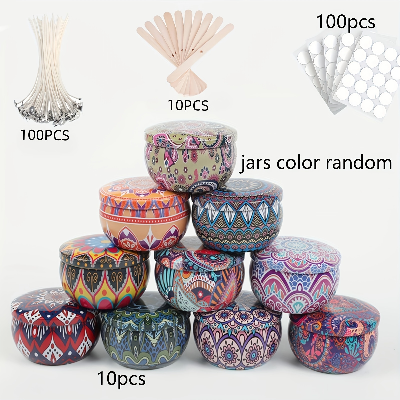 Комплект за свещи Blingfun 220 части – DIY комплект с бурканчета - Image 5