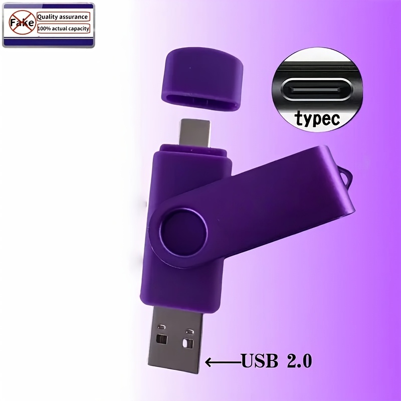 2‑в‑1 USB флаш памет Type‑C + USB 2.0 – 512MB до 128GB, за телефони, лаптопи и таблети - Image 9
