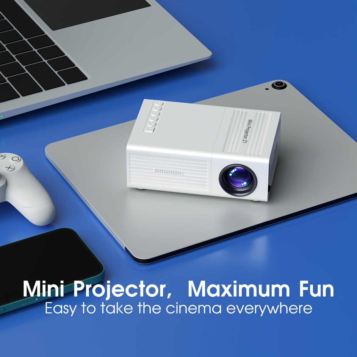 Мини проектор с LCD екран – 1080P качество, USB връзка, дистанционно управление и универсална съвместимост - Image 4